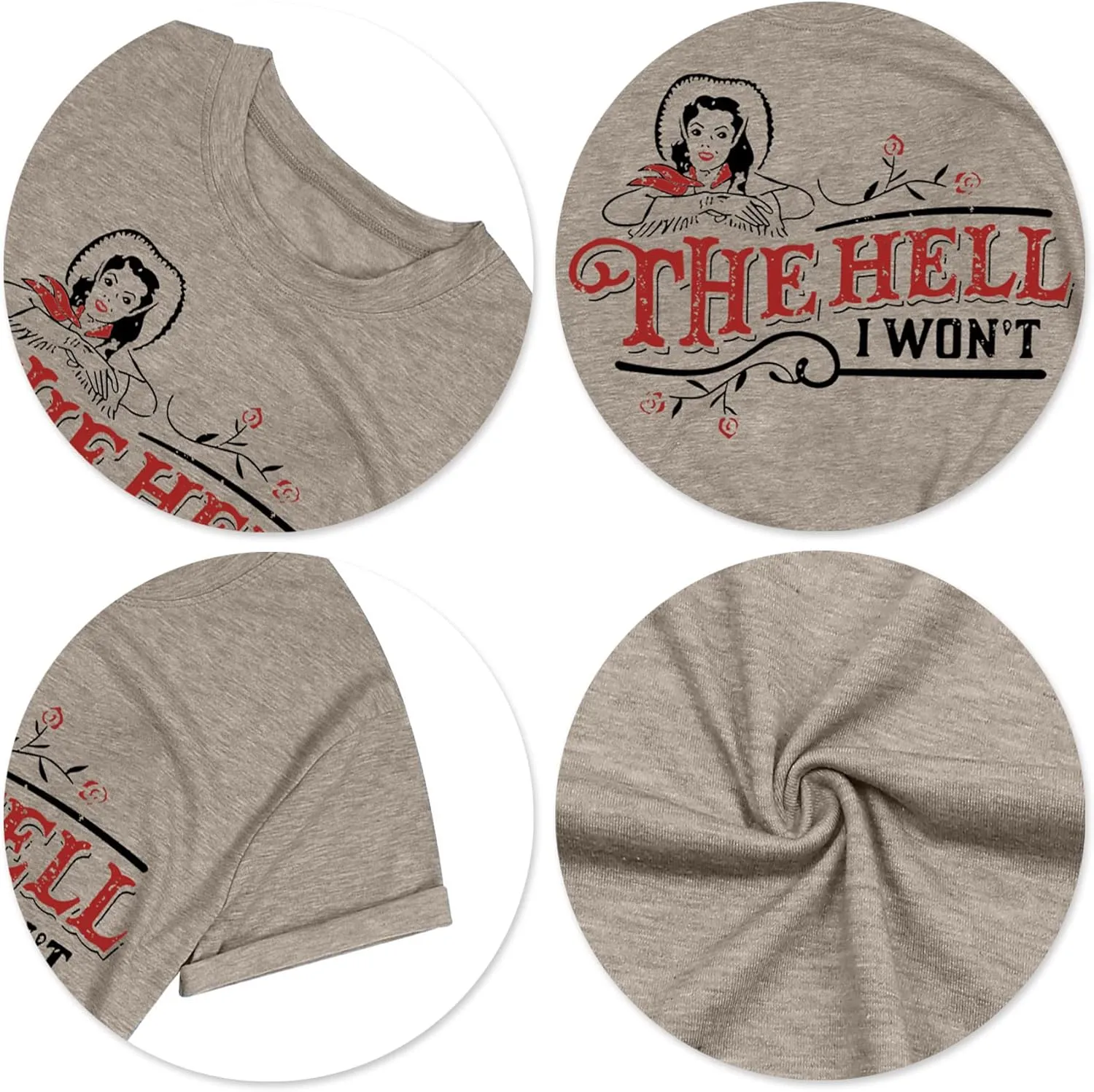 Womens Vintage Graphic T-Shirt Funny Saying Tees Casual Short Sleeve Top