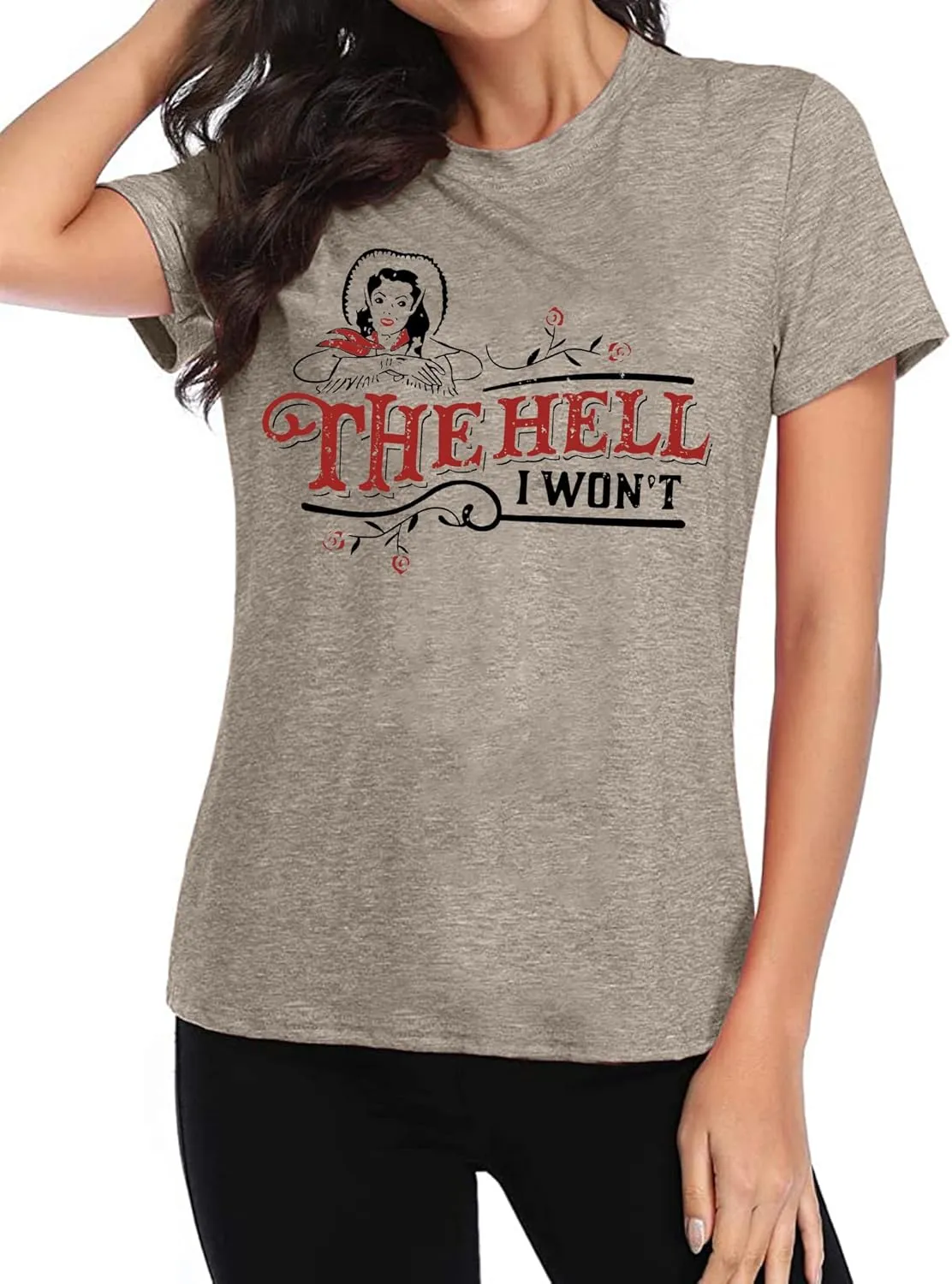 Womens Vintage Graphic T-Shirt Funny Saying Tees Casual Short Sleeve Top