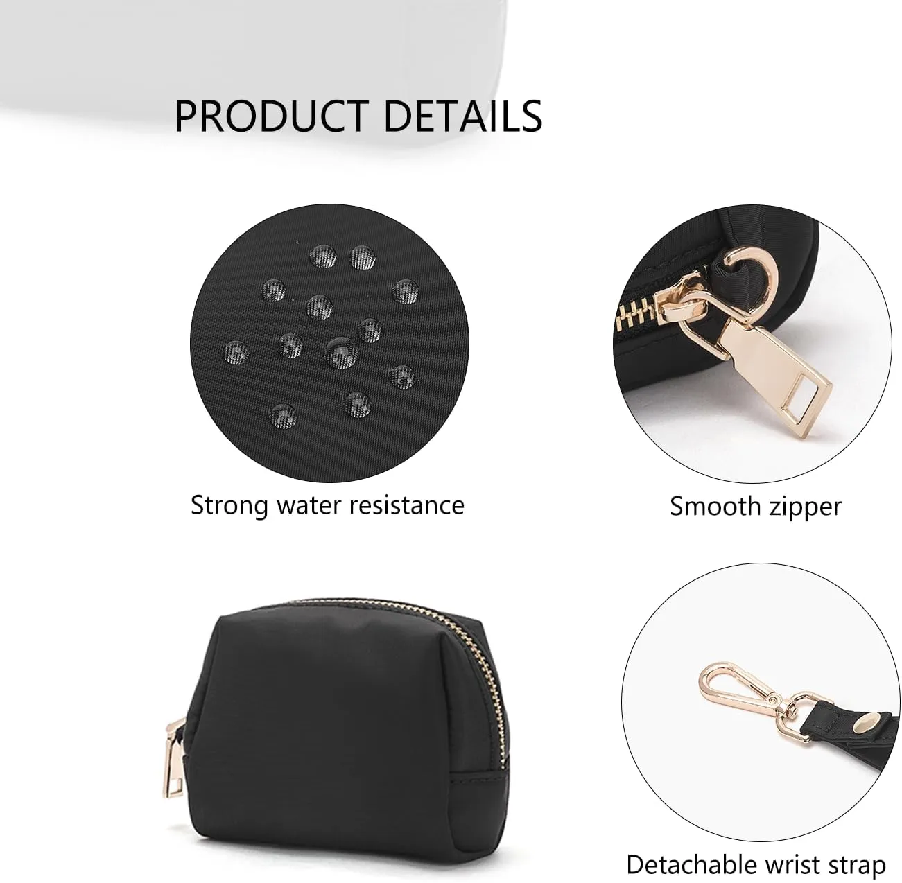 Wristband Bag for Women's Makeup nylon Small Wristlet Pouch Lightweight Stylish Convenient Storage Solution
