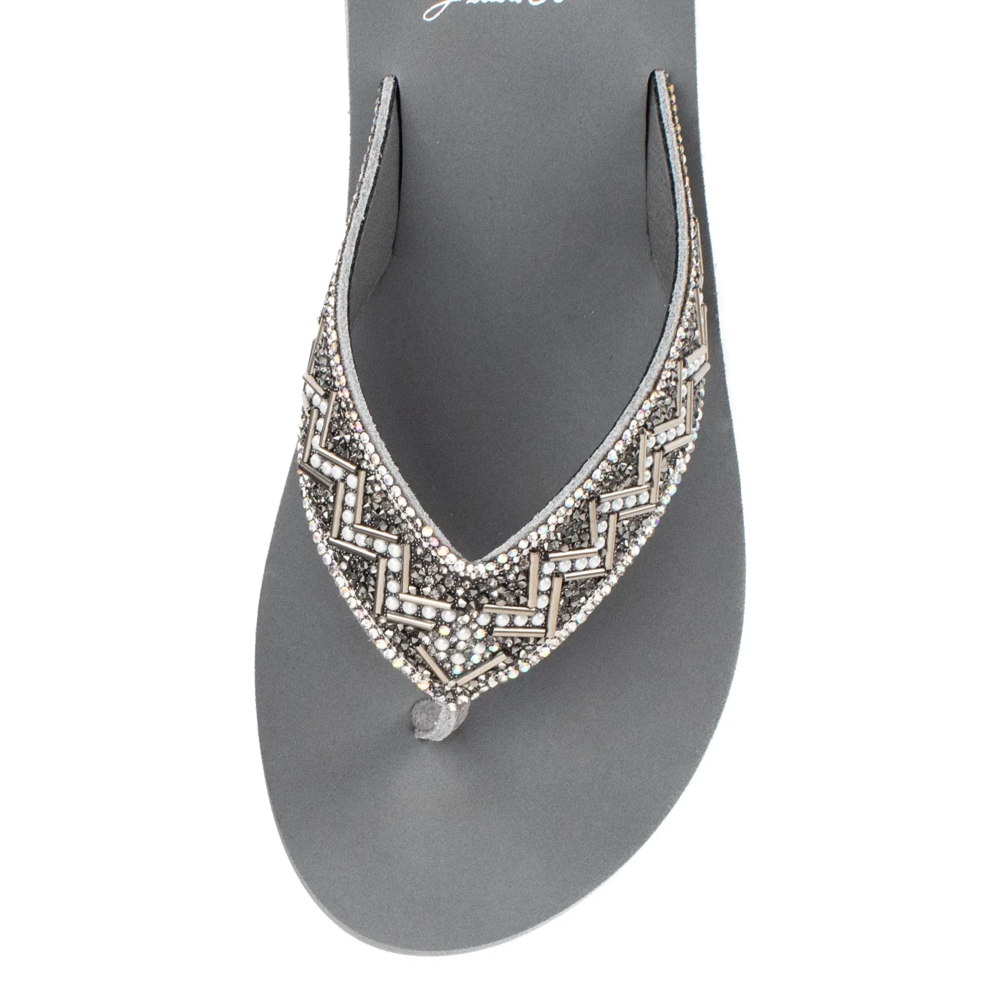 Yellow Box Womens Shona Wedge Sandal Grey
