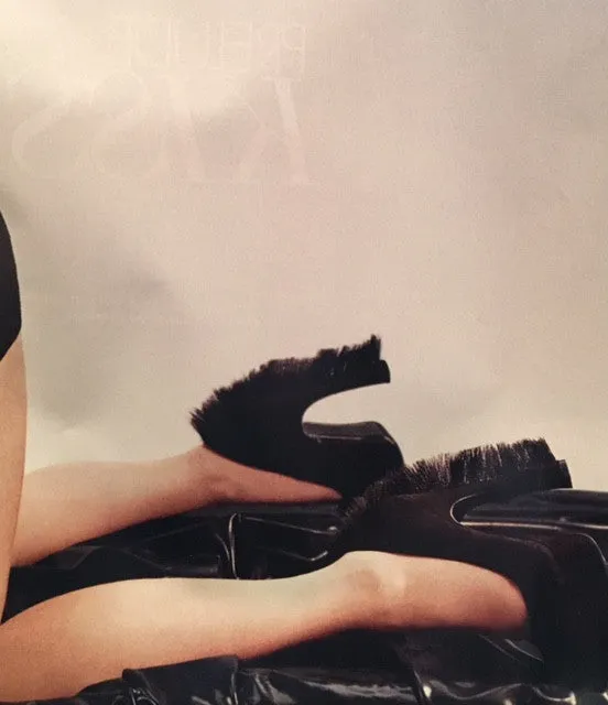 YSL - Black Suede Pumps with Kid Hair Heel - IT 38 1/2
